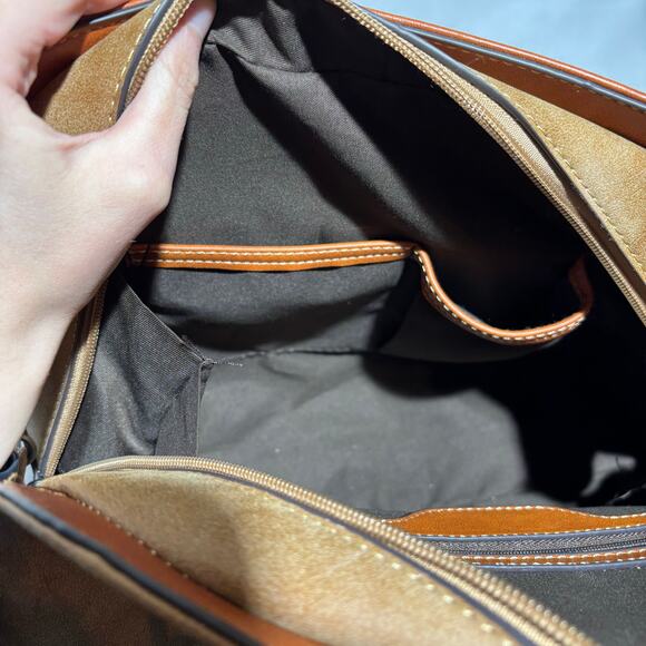 Brown Western Style Faux Leather Crossbody Bag Purse CLEAN Unbranded Equestrian - Picture 13 of 14